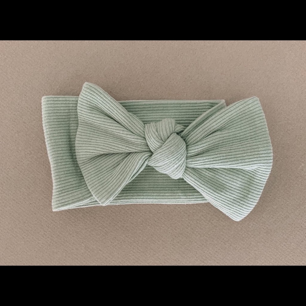 Sage Ribbed Head Wrap